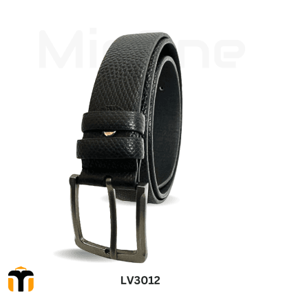 genuine black leather belt lv3012