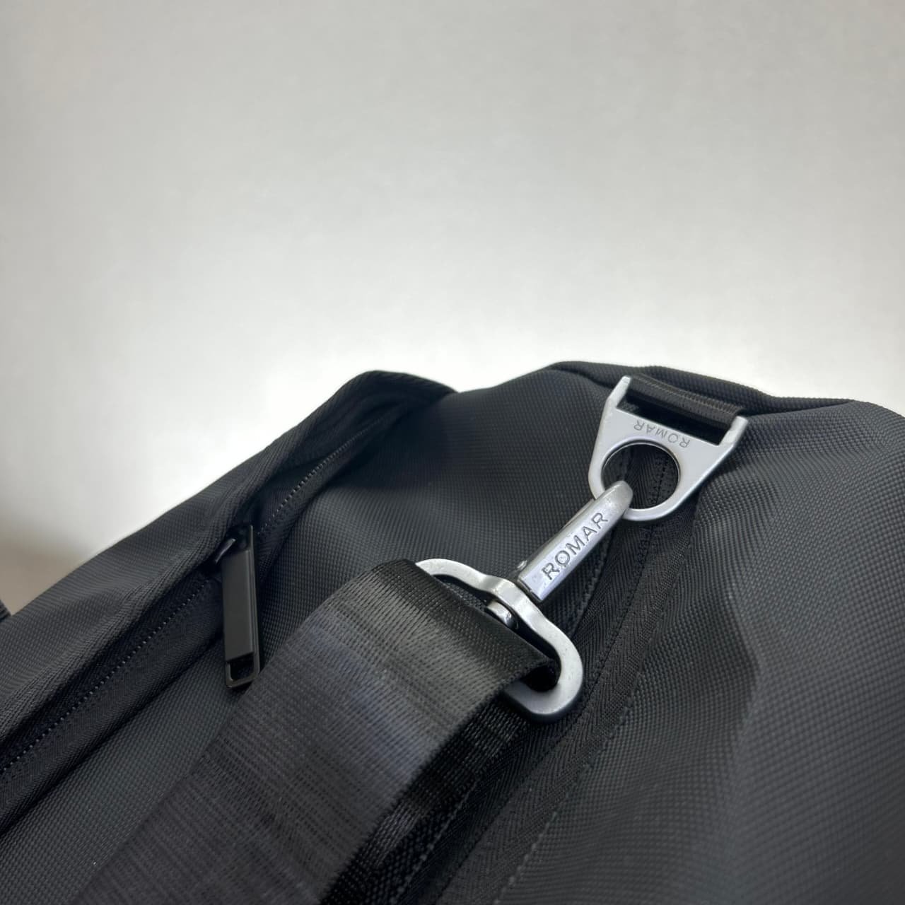 black 2-compartment travel bag