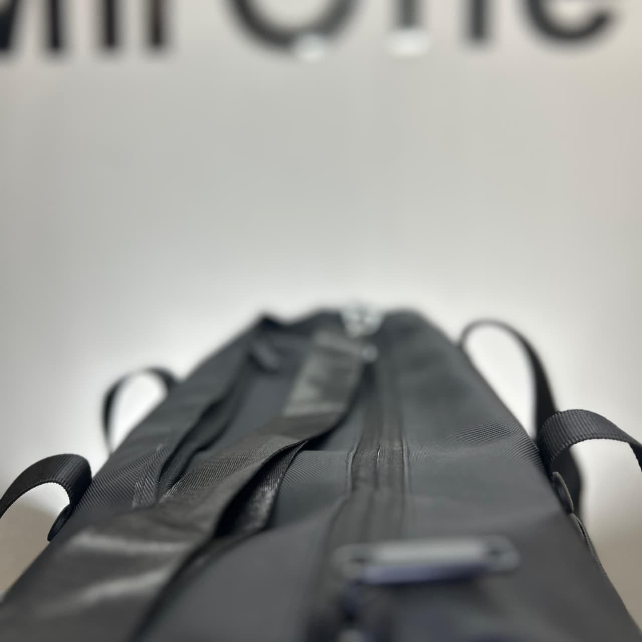 black 2-compartment travel bag