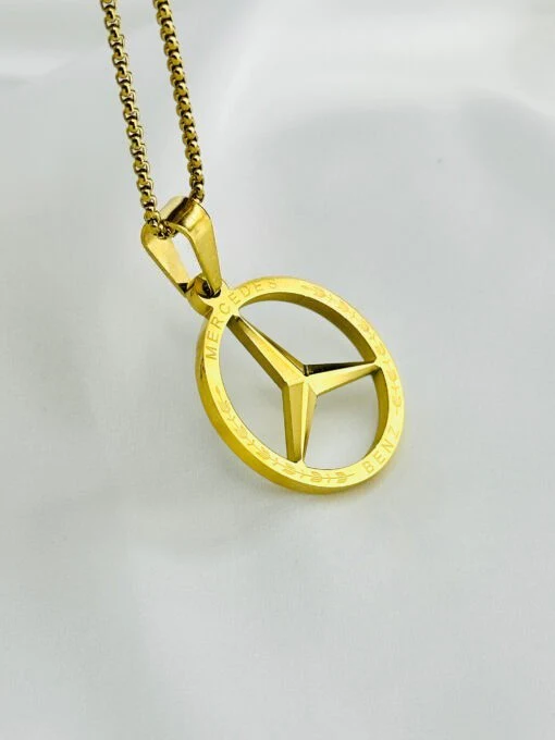100% Stainless Steel Mercedes Benz Emblem Pendant Reversable9002 - Image 3
