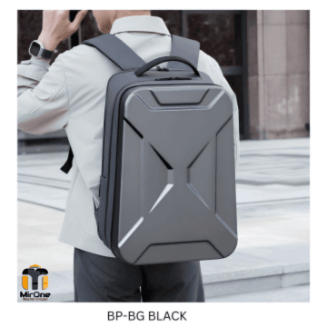 black hardshell gaming laptop backpack