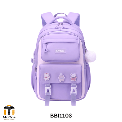 waterproof primary school bag purple